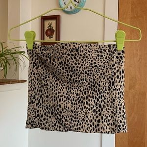 leopard bandeau top